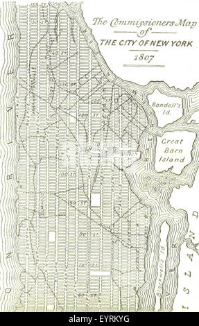 Map '.' extracted from Flickr ID 11228916005 Image taken from page 97 of 'In Old New York Stock Photo