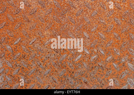 Close-up of a rusty sheet metal plate Stock Photo