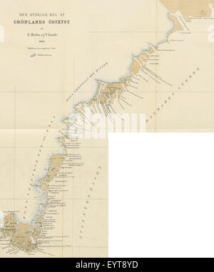 Map '.' extracted from Flickr ID 11188385875 Image taken from page 413 of 'Den danske Konebaads-Expedition til Stock Photo