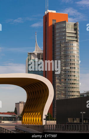 Austria, Vienna, 22nd district, Donausstadt, Donau City,DC, Andromeda Tower Stock Photo