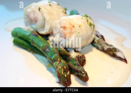 Seafood appetizer at the restaurant Stock Photo