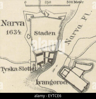 Map '.' extracted from Flickr ID 11203270974 Image taken from page 579 of 'Ofversigt af svenska krigens Stock Photo