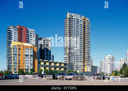 Yaletown, Vancouver, BC, British Columbia, Canada - Highrise Condominium / Condo Buildings, Summer Stock Photo