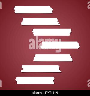 Set of horizontal and different size sticky tape Stock Vector