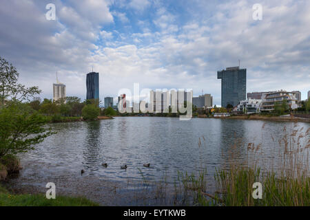 Austria, Vienna, 22nd district, Donausstadt, Donau City, Kaiserwasser Stock Photo