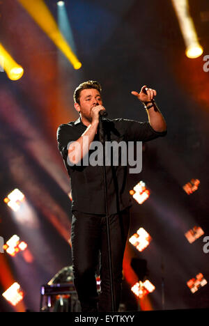 Chris Young Performing at the CMA Music Festival in Nashville Tennessee Stock Photo
