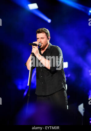 Chris Young Performing at the CMA Music Festival in Nashville Tennessee Stock Photo