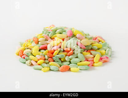 Sugar coated colored puffed rice Stock Photo