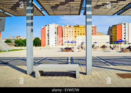 Plaça de les Glòries Catalanes. Barcelona, Catalonia, Spain. Stock Photo