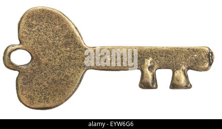 old key isolated on white background Stock Photo