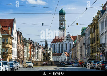 Augsburg Maximilianstraße Sankt Ulrich und Sankt Afra Stock Photo - Alamy