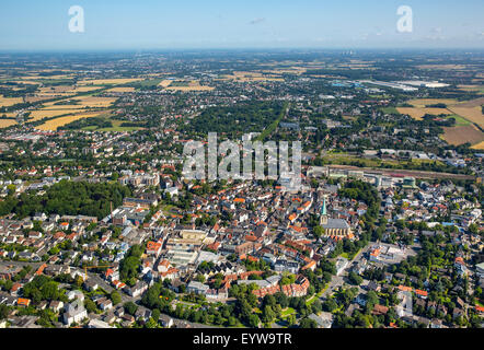 View from the south to the city center of Unna, Ruhr district, North Rhine-Westphalia, Germany Stock Photo