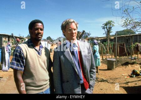 Cry Freedom ; Year : 1987 USA ; Director : Richard Attenborough ; Kevin Kline, Denzel Washington Stock Photo