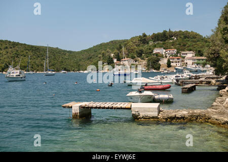 Istria, Croatia. Krnica Porat, a small quiet harbour on the east coast of the Istrian peninsula, about 20km from Pula Stock Photo