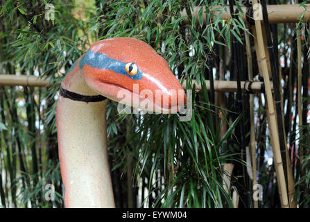 Model of a snake in the Winter Garden.  Sheffield, South Yorkshire. UK Stock Photo