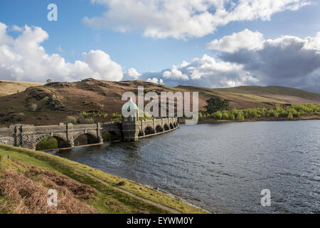 Craig Goch reservoir dam in the Elan Valley of Mid Wales Stock Photo