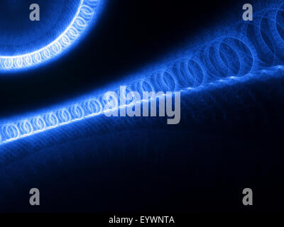 Abstract background with blue fractal arc Stock Photo