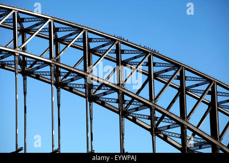 The Harbour Bridge, with tourists walking on top. Sydney, New South Wales, Australia, Pacific Stock Photo