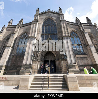 St. Giles' Cathedral West Front, Edinburgh, Scotland, United Kingdom, Europe Stock Photo