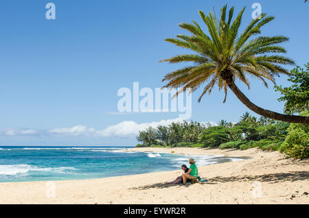 Sunset Beach, North Shore, Oahu, Hawaii, United States of America, Pacific Stock Photo