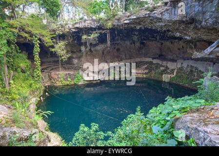 Cenote Zaci, Valladolid, Yucatan, Mexico, North America Stock Photo