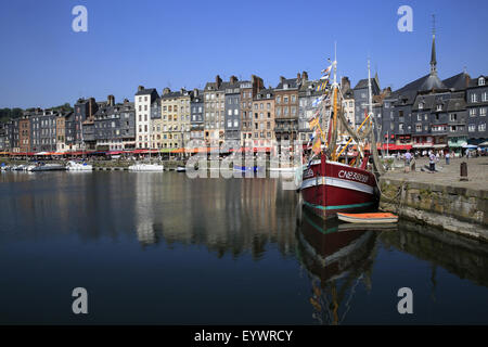 Le Vieux Bassin, Honfleur, Basse-Normandie, France, Europe Stock Photo