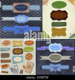 old ribbon label sign set. old banner Stock Vector Image & Art - Alamy