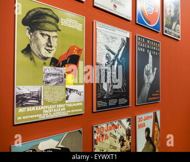 Berlin Kulturbrauerei, Culture Brewery Museum, Old Schultheiss Brewery - Museum in der Kulturbrauerei' - Old GDR posters Stock Photo