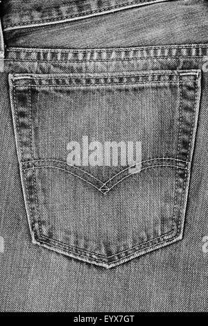 back pocket of a pair of denim jeans Stock Photo - Alamy