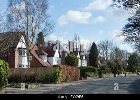 Moor Green lane in Moseley which is being featured in the urban section of ‘Best Places to Live’ UK 2015 Stock Photo