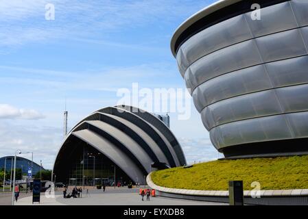 Clyde Auditorium (The Armadillo) and the SSE Hydro Conference Centre and concert venue, Glasgow, Scotland Stock Photo