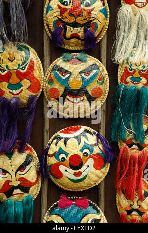 Traditional Vietnamese masks for sale, Temple of Literature, Hanoi, Vietnam Stock Photo