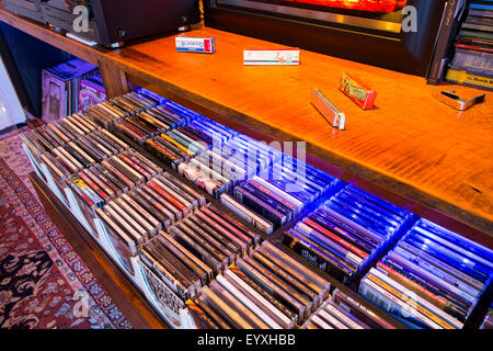 storage drawer with compact disc, North America, Canada, Ontario Stock Photo