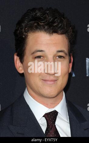 Brooklyn, NY, USA. 4th Aug, 2015. Miles Teller at arrivals for FANTASTIC FOUR Premiere, Williamsburg Cinemas, Brooklyn, NY August 4, 2015. Credit:  Kristin Callahan/Everett Collection/Alamy Live News Stock Photo