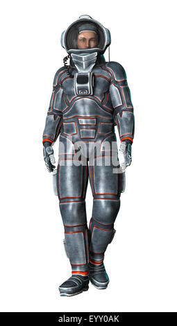 3D digital render of an astronaut isolated on white background Stock Photo