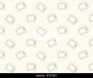 seamless background with tv icons Stock Vector