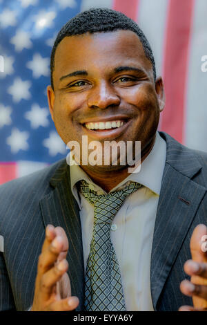 Close up of Black politician smiling Stock Photo