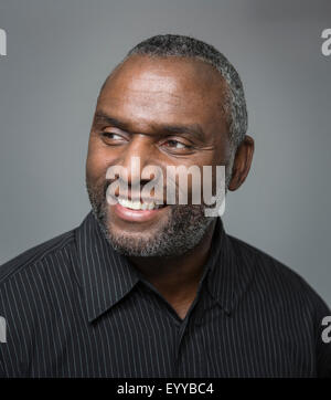 Close up of smiling African American man Stock Photo