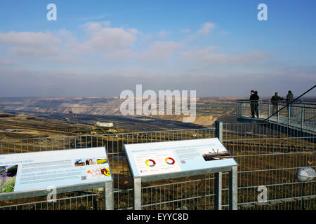 view from observation deck to Garzweiler surface mine, Germany, North Rhine-Westphalia, Jackerath, Titz Stock Photo