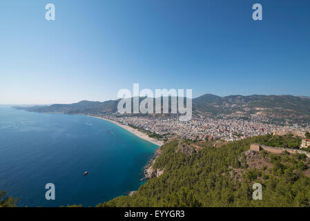 city beach of Alanya, Antalya, Turkey Stock Photo