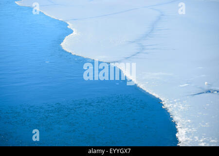 ice on a lake in winter, Austria, Styria Stock Photo