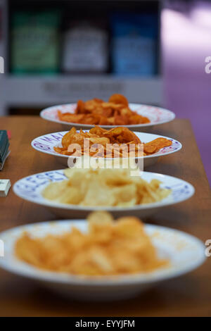 crisps in bowls Stock Photo