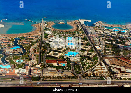 hotels at the beach of the Red Sea, Egypt, Hurghada Stock Photo