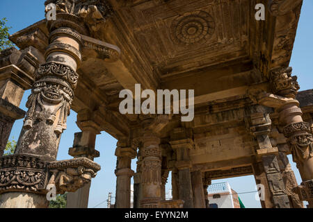 The ruins of an ancient Hindu temple in Khajuraho, Madhya Pradesh, India Stock Photo