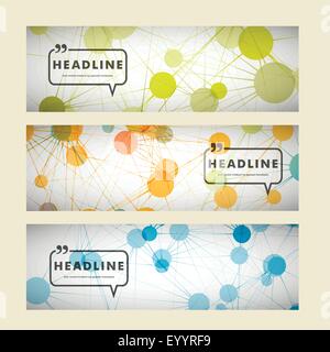 Vector colorful molecule on a gray background Stock Vector