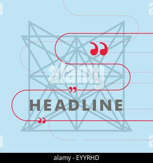 Vector red and grey lines on a blue background Stock Vector