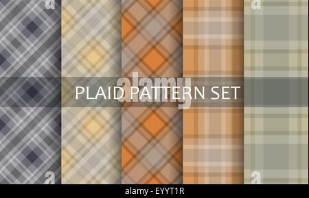 Plaid Patterns. Vector set. Stock Vector