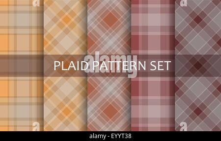 Plaid Patterns. Vector set. Stock Vector
