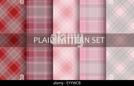 Plaid Patterns. Vector set. Stock Vector