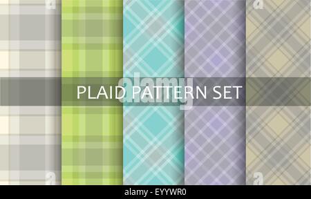 Plaid Patterns. Vector set. Stock Vector